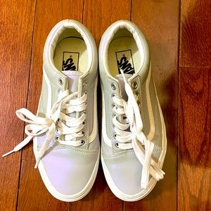 Gently Used Silver/Lilac Iridescent Old Skool Vans w/o Box